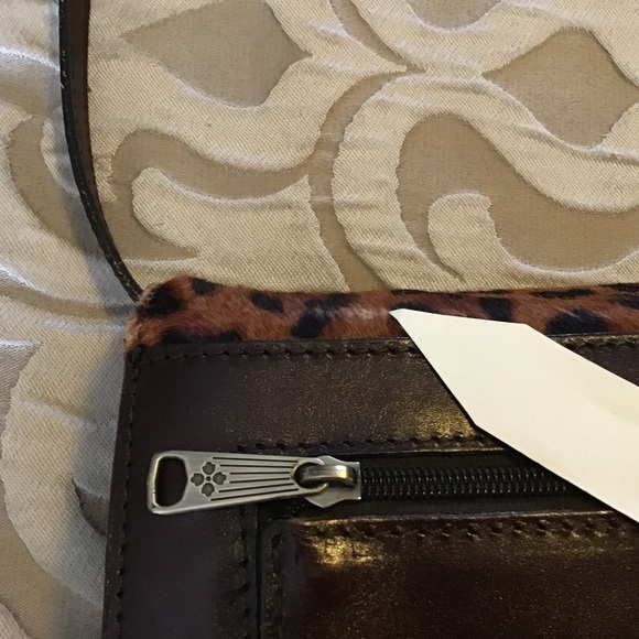 Patricia Nash Leopard Print and Brown Leather Women's Bag - Picture 4 of 10